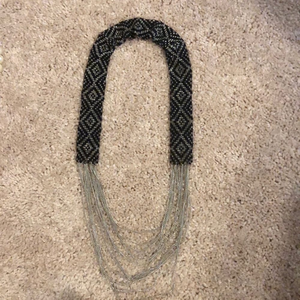 Long necklace with beading